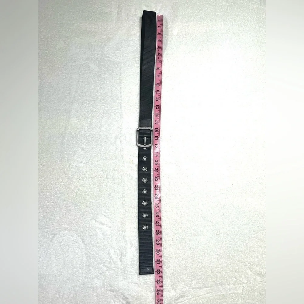Lomen Dison Tactical Golf Belt Black Nylon Webbed Adjustable Belt Fits 34-44
